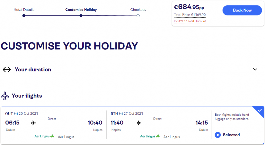 holidays in Italy