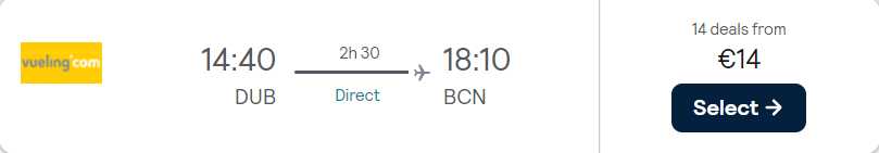cheap flights to Spain