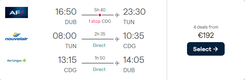 cheap flights to Tunisia