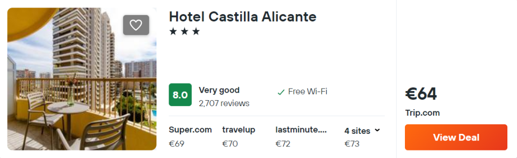 Hotel Castilla Alicante