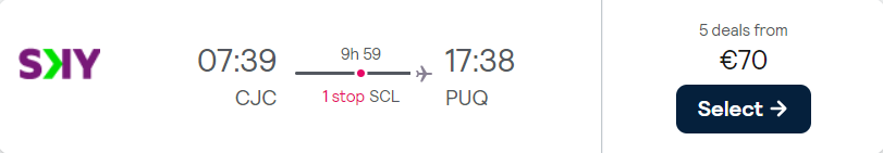 cheap flights to Chile