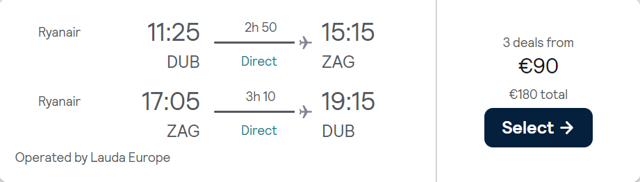 cheap flights to Croatia