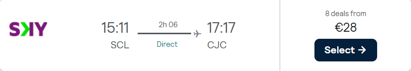 cheap flights to Chile