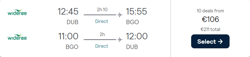 cheap flights to Norway