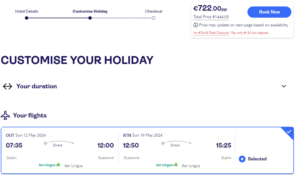 holidays in Croatia
