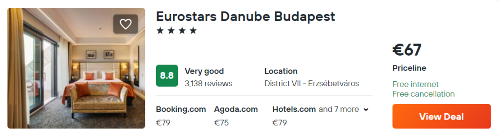 Eurostars Danube Budapest