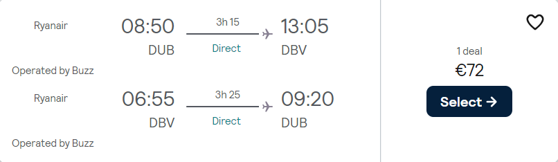 cheap flights to Croatia
