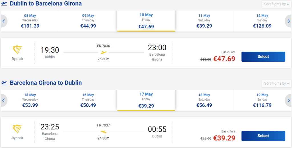 cheap flights to Spain