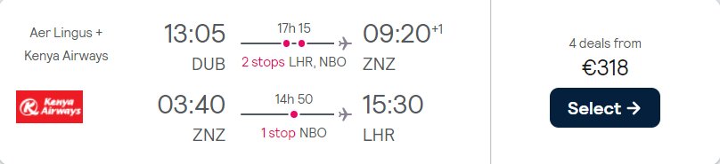 cheap flights to Tanzania