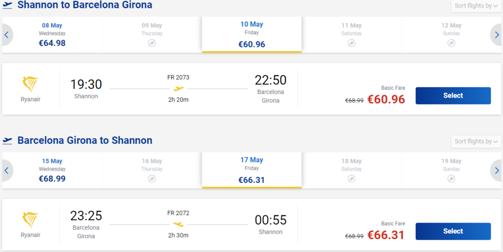 cheap flights to Spain