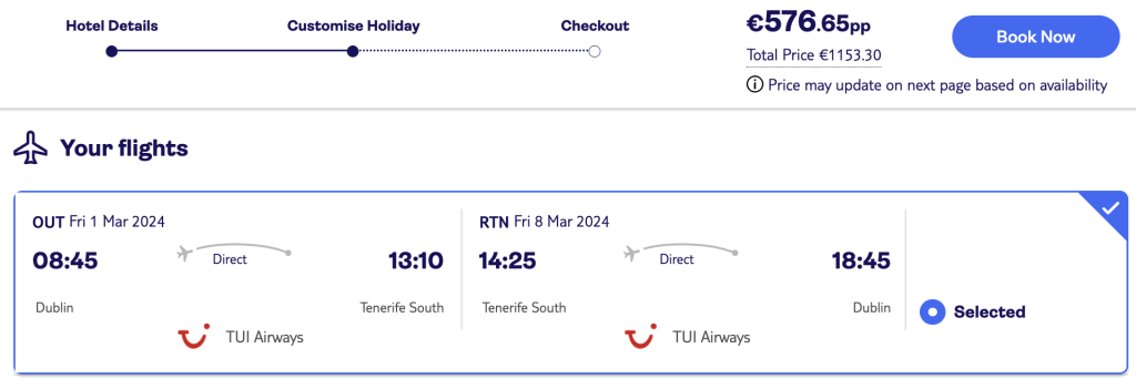 holiday in Tenerife