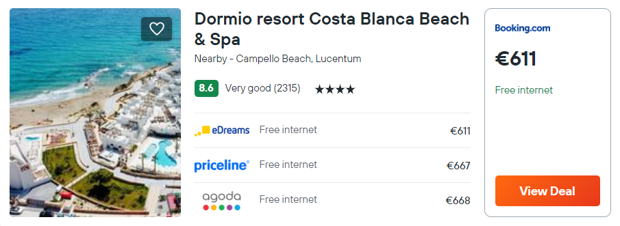 Dormio resort Costa Blanca Beach & Spa