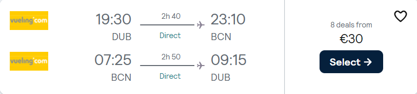 cheap flights to Spain