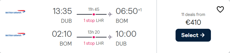 cheap flights to India