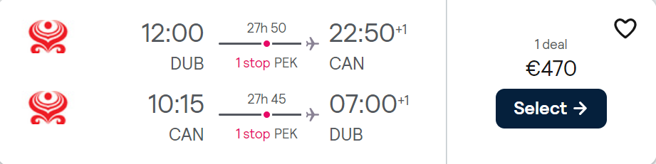 cheap flights to China