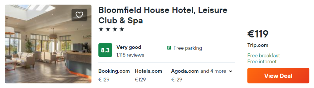 Bloomfield House Hotel, Leisure Club & Spa