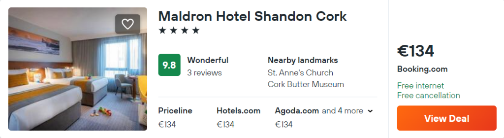 Maldron Hotel Shandon Cork