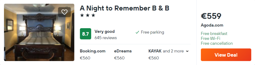 A Night to Remember B & B