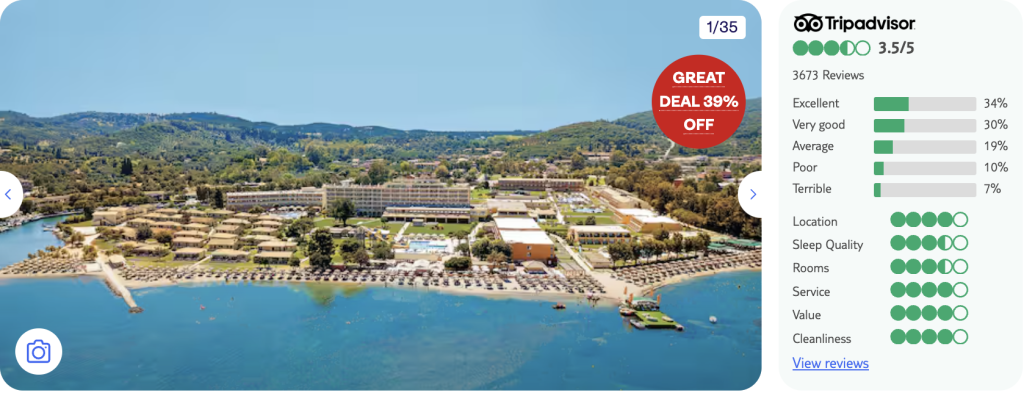 cheap holiday in Corfu