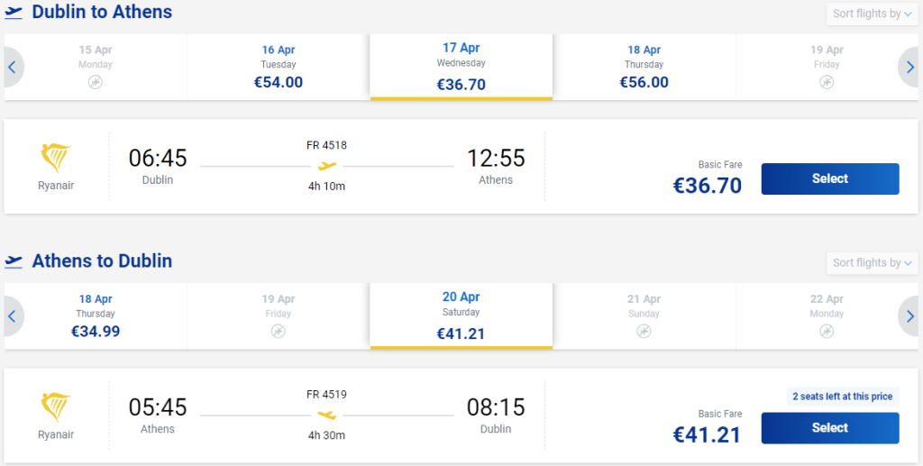 cheap flights to Greece