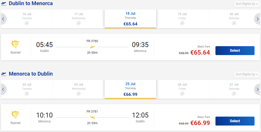 cheap flights to Spain
