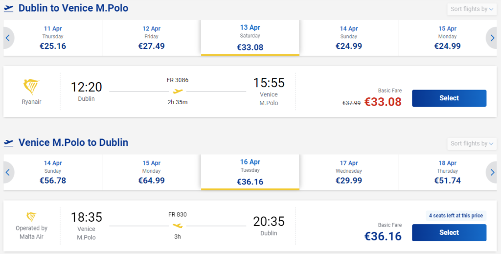 cheap flights to Italy