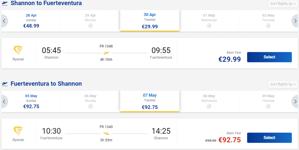 cheap flights to Spain