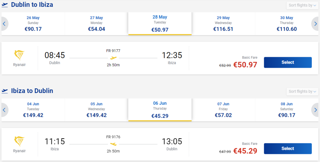 cheap flights to Spain