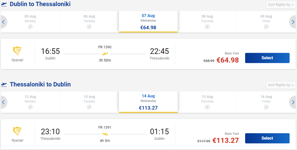 cheap flights to Greece