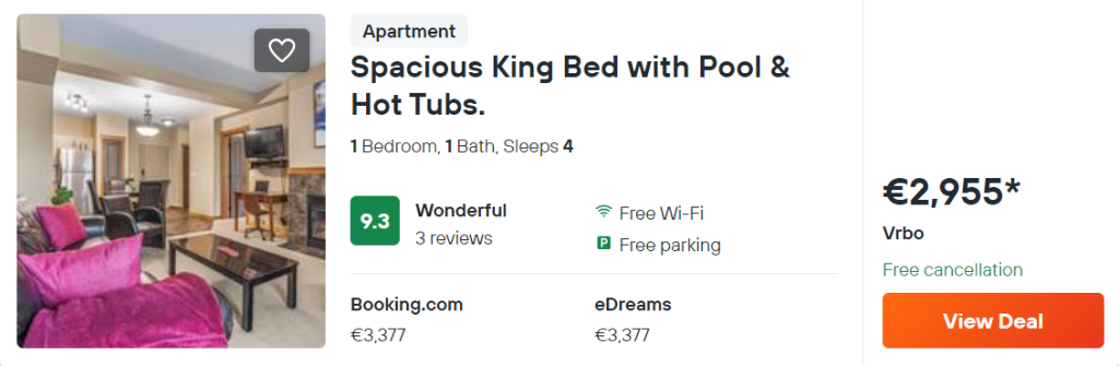 Spacious King Bed with Pool & Hot Tubs