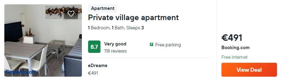 Private village apartment