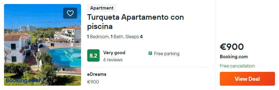 Turqueta Apartamento con piscina