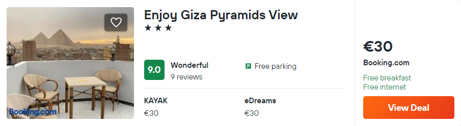 Enjoy Giza Pyramids View