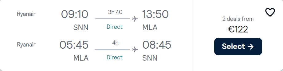 cheap flights to Malta