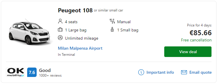 cheap car