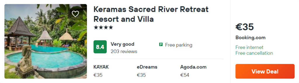 Keramas Sacred River Retreat Resort and Villa