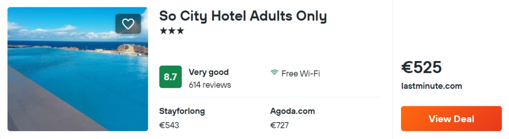 So City Hotel Adults Only