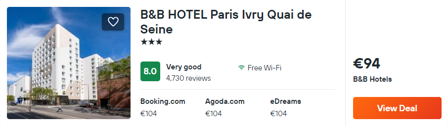 B&B HOTEL Paris Ivry Quai de Seine