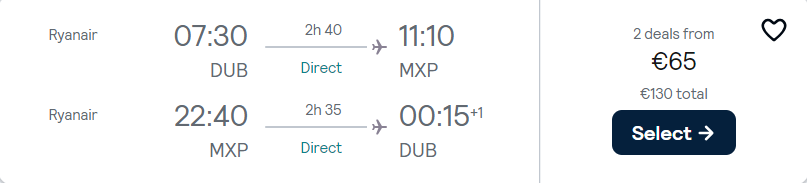 cheap flights to Italy