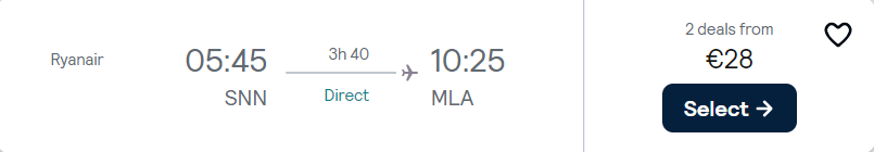 cheap flights to Malta