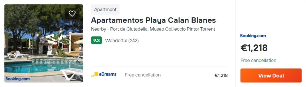 Apartamentos Playa Calan Blanes
