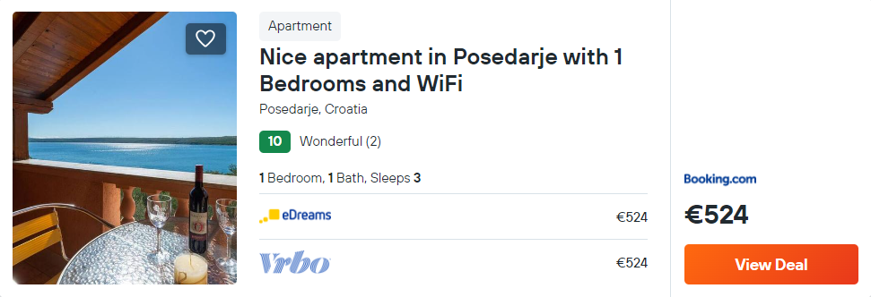 Nice apartment in Posedarje with 1 Bedrooms and WiFi
