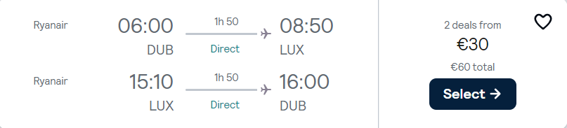 cheap flights to Luxembourg
