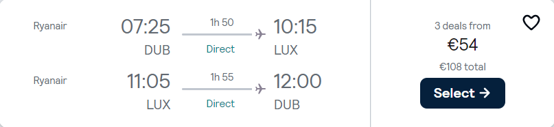 cheap flights to Luxembourg