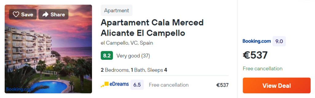 Apartament Cala Merced Alicante El Campello