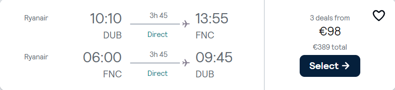 cheap flights to Portugal