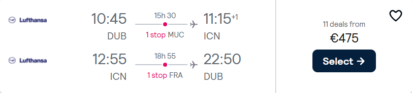cheap flights to Korea