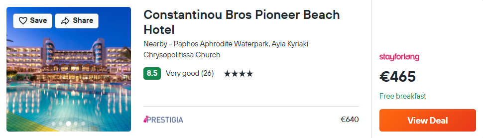 Constantinou Bros Pioneer Beach Hotel