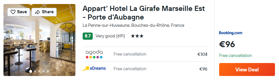 Appart' Hotel La Girafe Marseille Est - Porte d'Aubagne