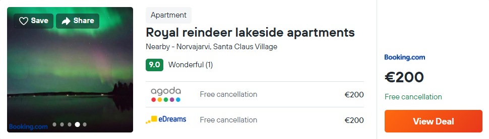 Royal reindeer lakeside apartments